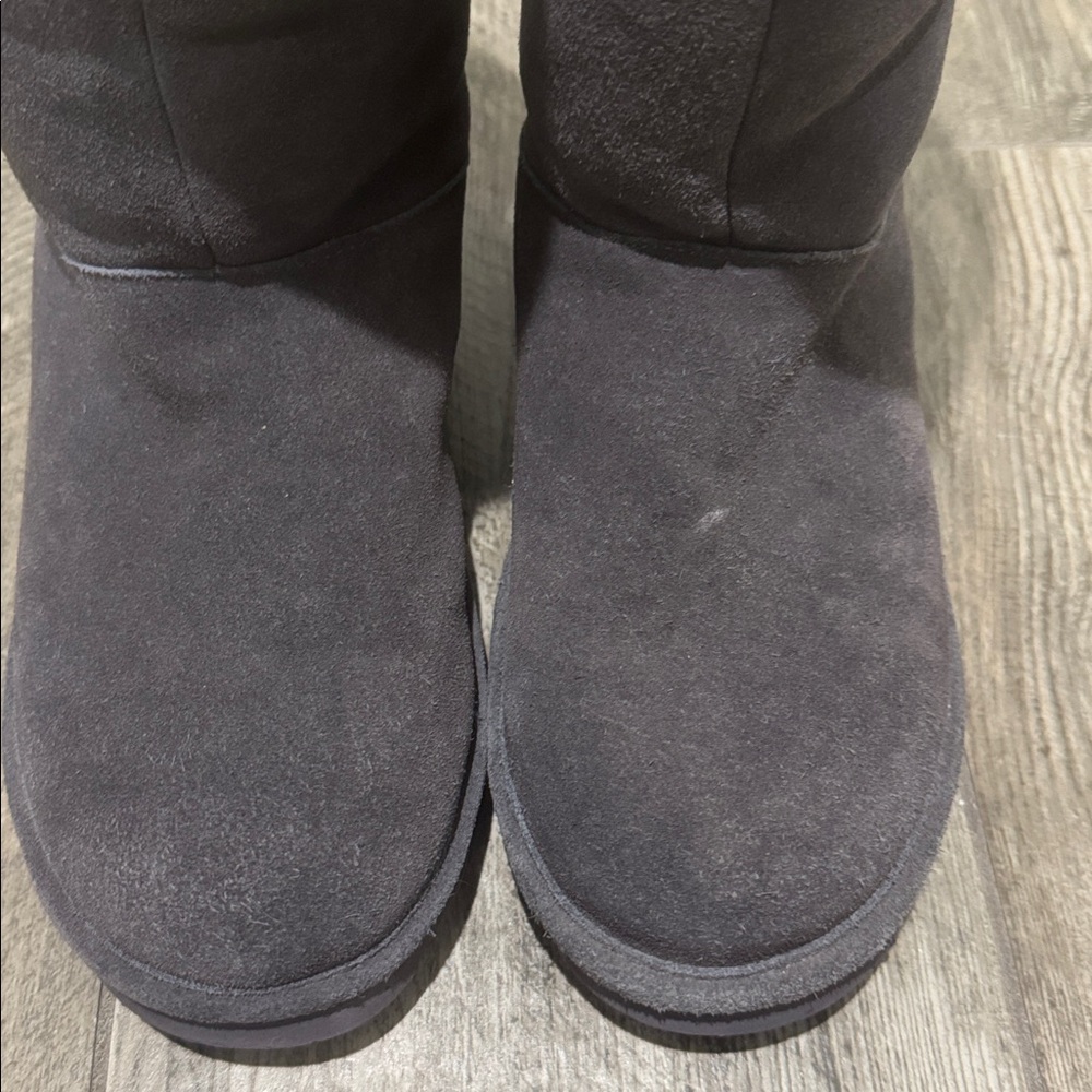 BearPaw Phylly Lace Charcoal Suede Winter Boots - Picture 5 of 9